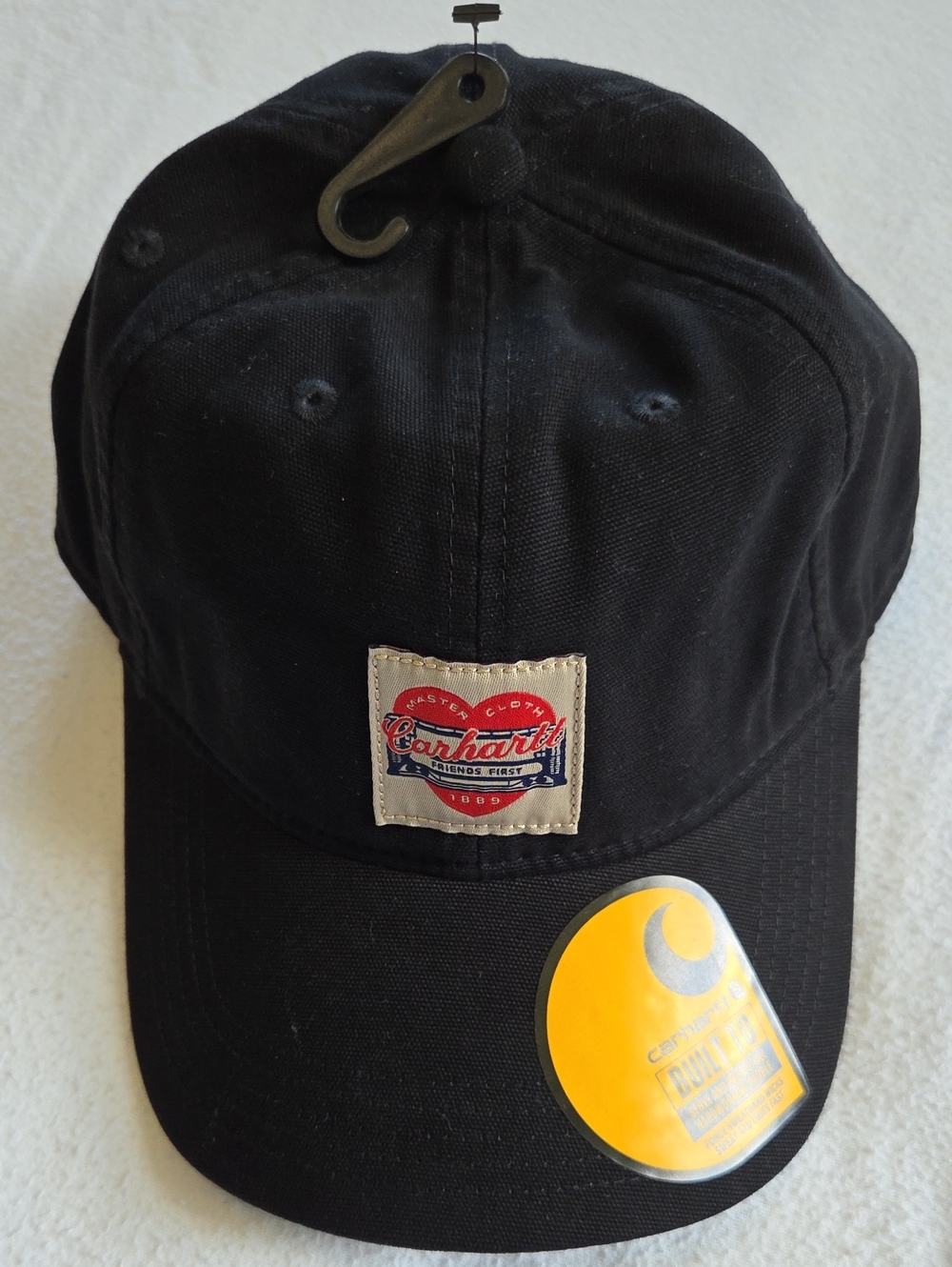Carhartt Black Cap with Red & Cream Patch NWT